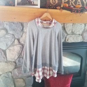 Motherhood maternity layered sweatshirt